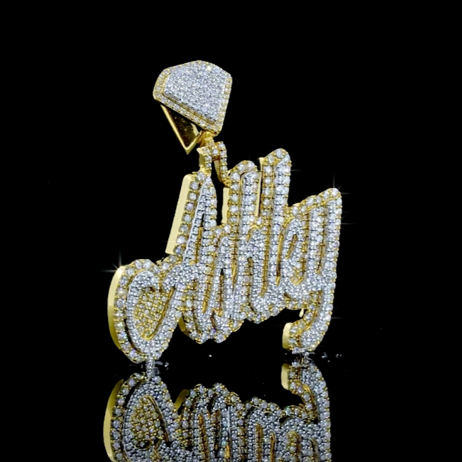 Custom Script Nameplate Pendant