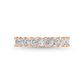 14K Rose Gold  1 7/8 CT Tw. Princess Shape Lab Grown Diamond Three Forth Eternity Band - Lab Grown Diamond Ring - Alpier Jewelers