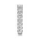 14K White Gold 1 7/8 CT Tw. Princess Shape Lab Grown Diamond Three Forth Eternity Band - Additional Clever Gem Image 4
