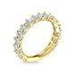 14K Yellow Gold 1 7/8 CT Tw. Princess Shape Lab Grown Diamond Three Forth Eternity Band - Additional Clever Gem Image 3