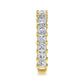 14K Yellow Gold 1 7/8 CT Tw. Princess Shape Lab Grown Diamond Three Forth Eternity Band - Additional Clever Gem Image 4