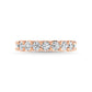 14K Rose Gold  7/8 CT Tw. Round Shape Lab Grown Diamond Three Forth Eternity Band - Lab Grown Diamond Ring - Alpier Jewelers