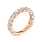 14K Rose Gold  1 3/4 CT Tw. Round Shape Lab Grown Diamond Three Forth Eternity Band - Additional Clever Gem Image 3