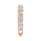 14K Rose Gold  1 3/4 CT Tw. Round Shape Lab Grown Diamond Three Forth Eternity Band - Additional Clever Gem Image 4