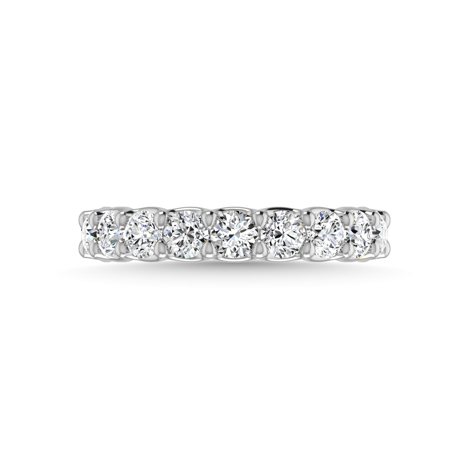 950 Platinum 7/8 CT Tw.  Round Shape Lab Grown Diamond Wedding Band - Lab Grown Diamond Ring - Alpier Jewelers