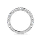 14K White Gold 7/8 CT Tw. Round Shape Lab Grown Diamond Three Forth Eternity Band - Additional Clever Gem Image 4