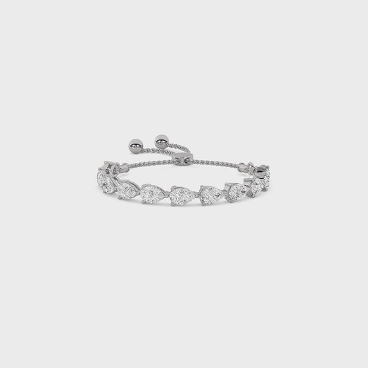14KW 3.5ctw F+VS+ Lab Grown Diamond Bracelet
