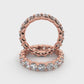 14K Rose Gold 2 1/10 CT Tw. Tw. Round Shape Lab Grown Diamond Full Eternity Band