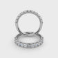 18K White Gold  1 Ct.Tw. Princess Shape Lab Grown Diamond Half Way Eternity Band