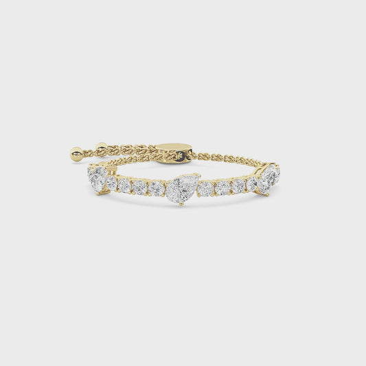 14KY 4.5CTW F+VS+ Lab Grown Diamond Bracelet