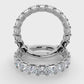 14K White Gold 1 7/8 CT Tw. Princess Shape Lab Grown Diamond Three Forth Eternity Band