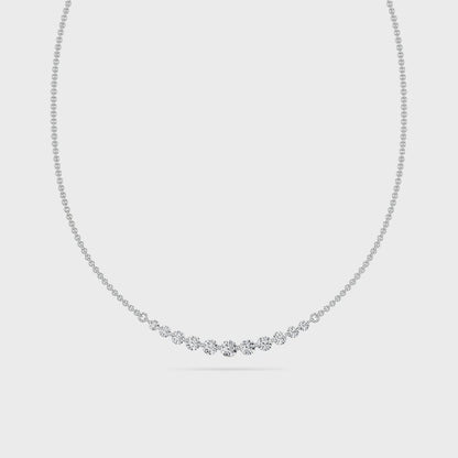 14KW 3ctw F+VS+ Lab Grown Diamond Necklace