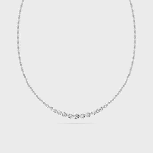 14KW 3ctw F+VS+ Lab Grown Diamond Necklace