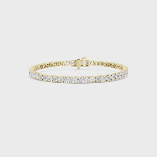 14KY 5ctw F+VS+ Lab Grown Diamond Bracelet