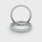 14K White Gold 2 3/8 CT Tw. Princess Shape Lab Grown Diamond Full Eternity Band