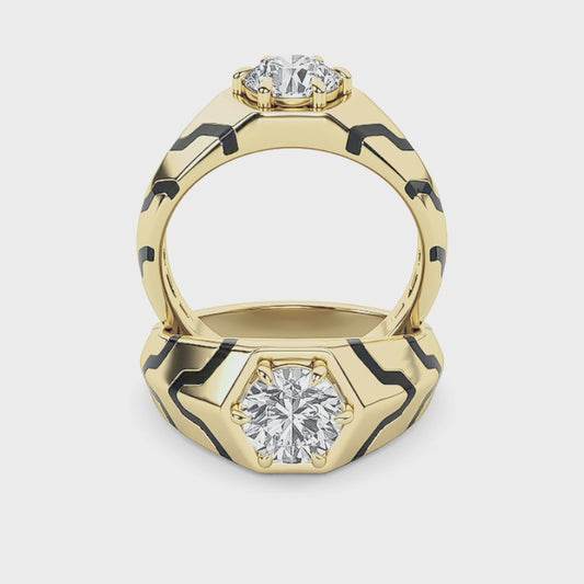 14KY 1.5CTW F+VS+ Lab Grown Diamond Ring