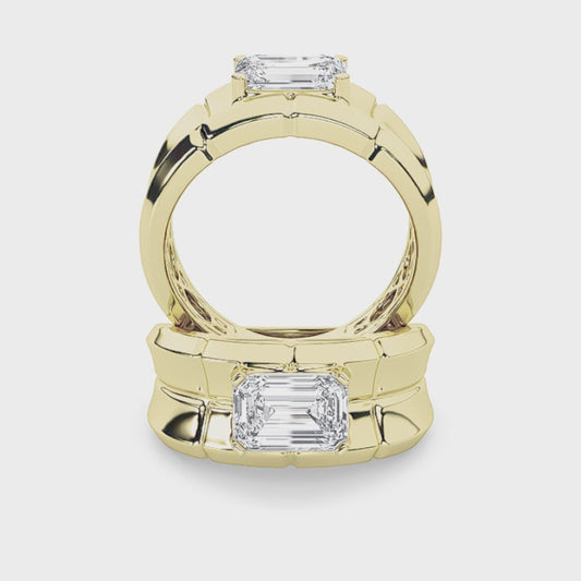 14KY 3.5ctw F+VS+ Lab Grown Diamond Ring