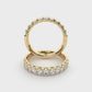 14K Yellow Gold 1 Ct.Tw. Oval Shape Lab Grown Diamond Half Way Eternity Band