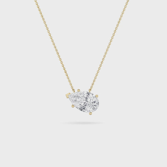 14KY 1ctw F+VS+ Lab Grown Diamond Pendant
