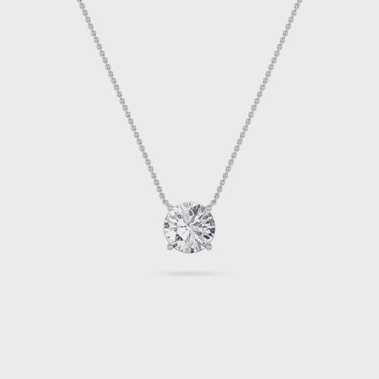 14KW 1ctw F+VS+ Lab Grown Diamond Pendant
