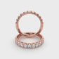 14K Rose Gold 1 Ct.Tw. Oval Shape Lab Grown Diamond Half Way Eternity Band