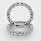 18K White Gold 7/8 CT Tw. Round Shape Lab Grown Diamond Three Forth Eternity Band
