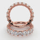 14K Rose Gold  1 7/8 CT Tw. Princess Shape Lab Grown Diamond Three Forth Eternity Band