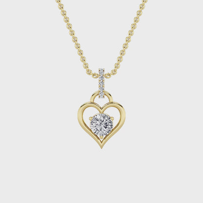 14KY 1.5ctw F+VS+ Lab Grown Diamond Pendant