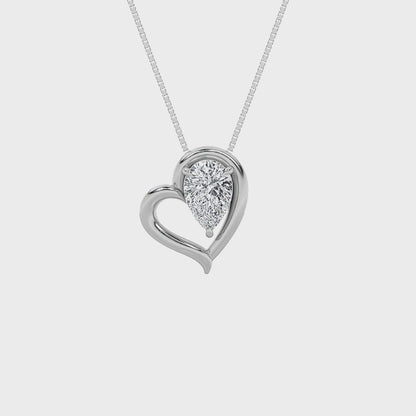 14KW 0.5ctw F+VS+ Lab Grown Diamond Pendant