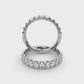 14K White Gold 1 Ct.Tw. Oval Shape Lab Grown Diamond Half Way Eternity Band