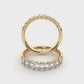 14K Yellow Gold 1 1/3 Ct.Tw. Emerald Shape Lab Grown Diamond Half Way Eternity Band