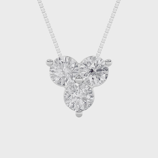 14KW 1ctw F+VS+ Lab Grown Diamond Pendant