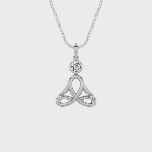14KW 6.33ctw F+VS+ Lab Grown Diamond Pendant
