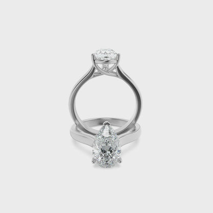 14KW 1ctw F+VS+ Lab Grown Diamond Ring