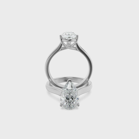 14KW 1ctw F+VS+ Lab Grown Diamond Ring