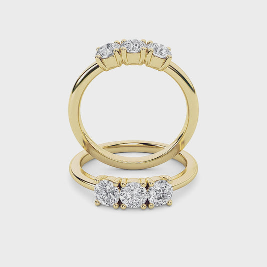 10KYW 0.8ctw G+VS+ Lab Grown Diamond Ring