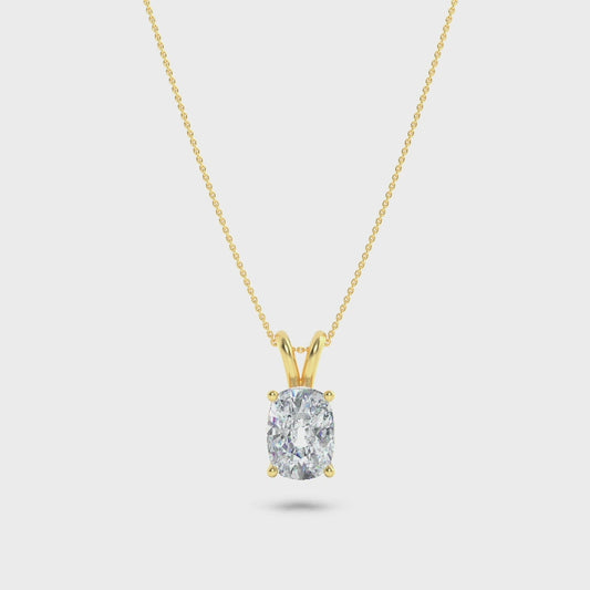 14KY 1ctw F+VS+ Lab Grown Diamond Pendant