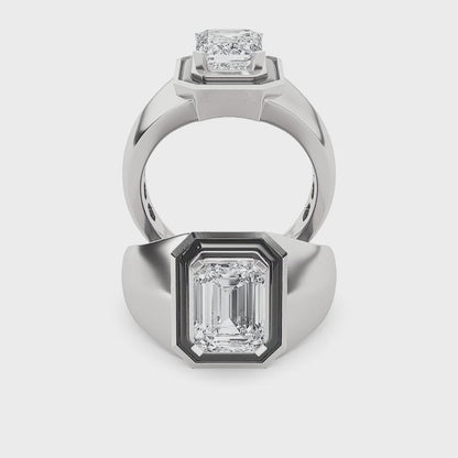 14KW 3ctw F+VS+ Lab Grown Diamond Ring