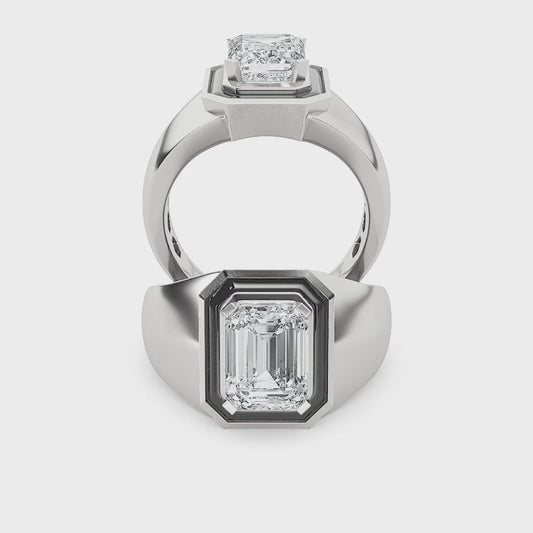 14KW 3ctw F+VS+ Lab Grown Diamond Ring