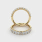 14K Yellow Gold  1 Ct.Tw. Princess Shape Lab Grown Diamond Half Way Eternity Band
