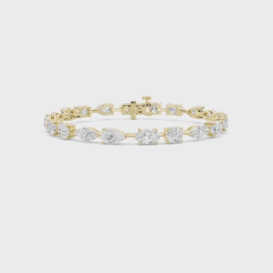 14KY 5ctw F+VS+ Lab Grown Diamond Bracelet