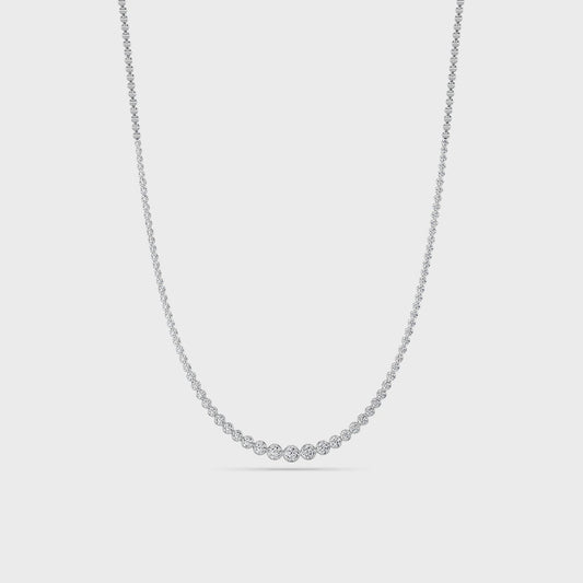 14KW 7ctw F+VS+ Lab Grown Diamond Necklace