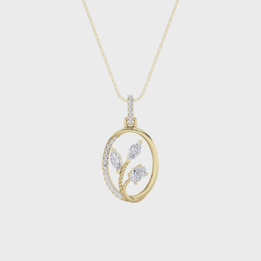 14KY 5.5ctw F+VS+  Lab Grown Diamond Pendant