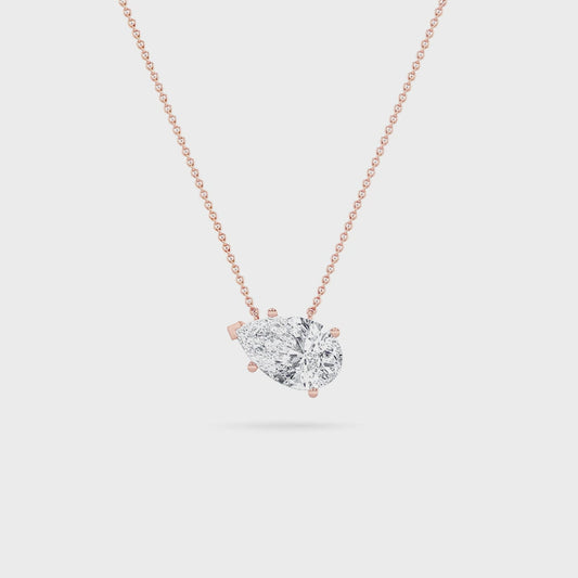 14KR 1.9ctw F+VS+ Lab Grown Diamond Pendant