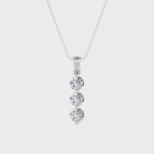 14KW 1ctw [D=17] F+VS+ Lab Grown Diamond Pendant
