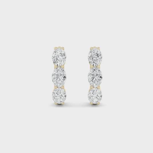 14KY 3.3ctw F+VS+ Lab Grown Diamond Earrings
