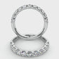 18K White Gold 5/8 Ct.Tw. Round Shape Lab Grown Diamond Half Way Eternity Band