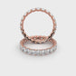 14K Rose Gold 2 3/8 CT Tw. Princess Shape Lab Grown Diamond Full Eternity Band