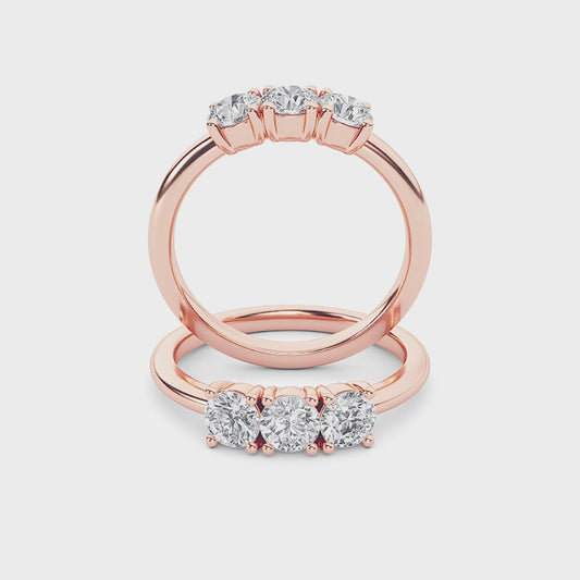 14KR 0.7ctw F+VS+ Lab Grown Diamond Ring