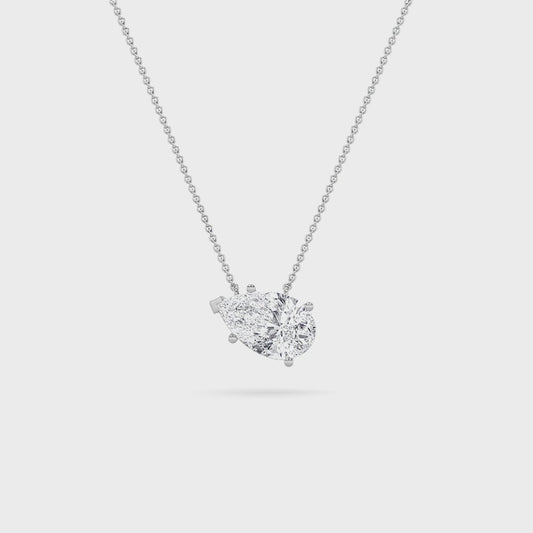 14KW 1ctw F+VS+ Lab Grown Diamond Pendant